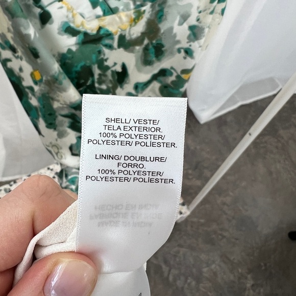 Floral Green and White Dress - Picture 7 of 8